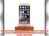 eimolife ® bambou en bois aluminium Chargeur Dock plateau Stand Charging Station For Apple
