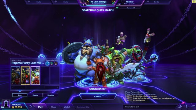 ♥ Heroes of the Storm (Gameplay) - The Lost Vikings, PAJAMA PARTY (Hots Quick Match)