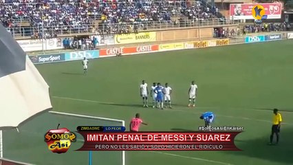 Imitan penal de Lionel Messi y Suarez, pero no les salió ( 07 05 2016 )