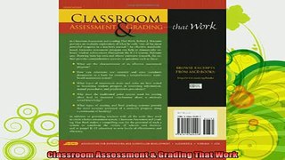 new book  Classroom Assessment  Grading That Work