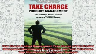 best book  Take Charge Product Management Take Charge of Your Product Management Development Tips