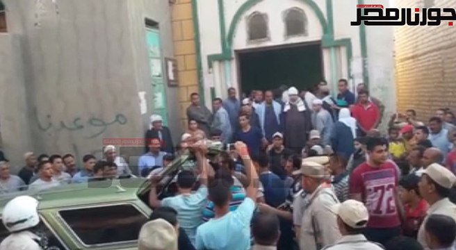 تشييع جثمان علاء أبو ضيف شهيد حادث حلوان الارهابي في بني سويف