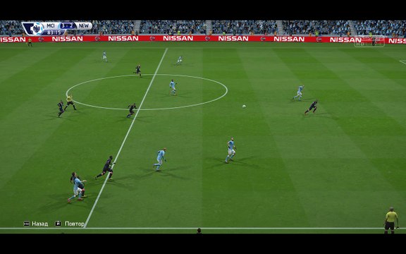 BPL 12 Тур. Манчестер Сити - Ньюкасл 3:3. Doumbia, 84'