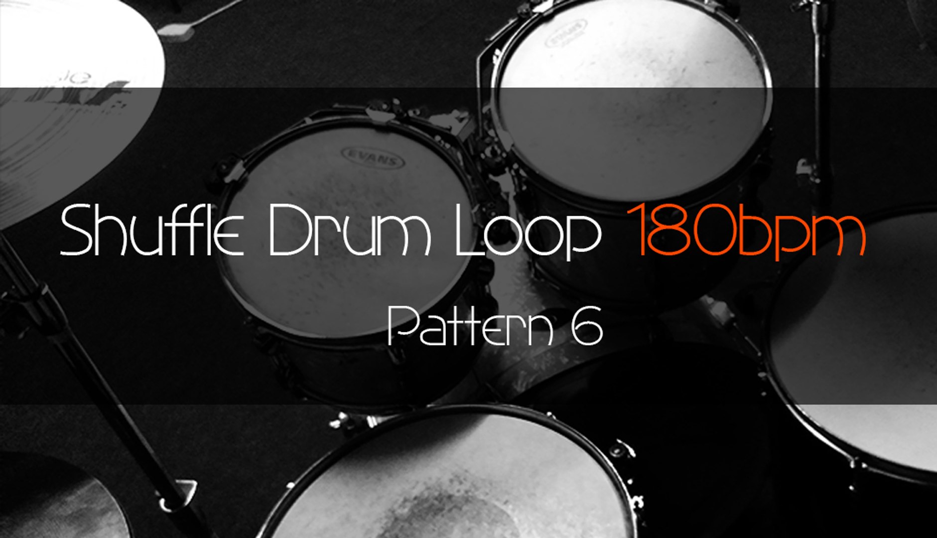 SHUFFLE Drum Loop Practice Tool 180bpm Pattern 6 - video dailymotion