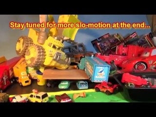 Download Video: Pixar Cars Crash Smash Up Derby set to Nursery Rhymes with McQueen Cars and Monster Trucks