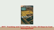 PDF  NYT  Tracking and Controlling Costs 25 Keys to Cost Management Ebook