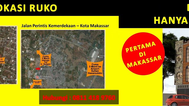 HUBUNGI - 0811 418 8760 (TELKOMSEL), Harga Ruko Di Makassar