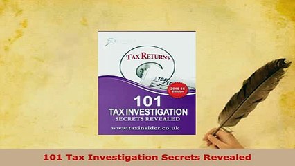 PDF  101 Tax Investigation Secrets Revealed Free Books