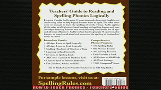 READ book  How to Teach Phonics  Teachers Guide Full Free