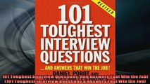 READ book  101 Toughest Interview Questions And Answers That Win the Job 101 Toughest Interview READ ONLINE