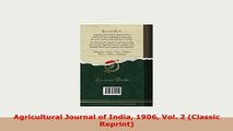 Download  Agricultural Journal of India 1906 Vol 2 Classic Reprint PDF Book Free