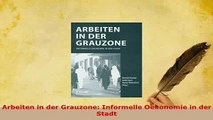 Download  Arbeiten in der Grauzone Informelle Oekonomie in der Stadt PDF Book Free