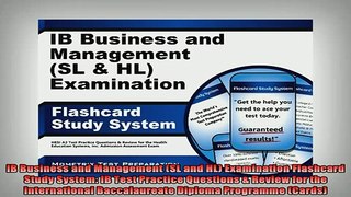 DOWNLOAD FREE Ebooks  IB Business and Management SL and HL Examination Flashcard Study System IB Test Full Ebook Online Free