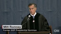 Romney warns of demagogues to new grads