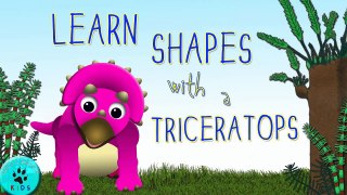 Learning Shapes for Children - Dinosaur Song for Kids - Childrens Music - Dinosaur Cartoo