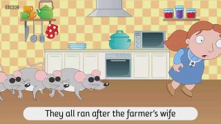 Three Blind Mice Nursery Rhyme | Cartoon Animation Song For Children