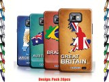 Coque de Stuff4 / Coque pour Samsung Galaxy S2/SII / Pack 28pcs / Drapeau Pays Collection