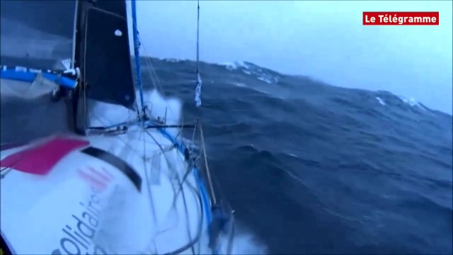 The Transat Bakerly. Class40 : Thibaut Vauchel-Camus, en tête à 1.798 milles de l'arrivée