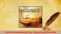 PDF  Hotel Housekeeping Tips Operating Efficiently Download Online