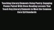 [Read book] Teaching Literary Elements Using Poetry: Engaging Poems Paired With Close Reading