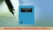 Download  Advances in Mergers and Acquisitions Volume 1 PDF Online