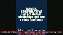 READ book  BANCA CORPORATIVA Los préstamos sindicados qué son y cómo funcionan Spanish Edition READ ONLINE