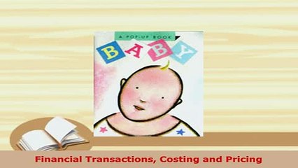 PDF  Financial Transactions Costing and Pricing Read Full Ebook