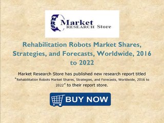 Rehabilitation Robots Market: Global Industry Size, Shares, Strategies, and Forecasts, 2016 to 2022