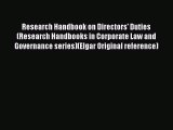 [Read book] Research Handbook on Directors' Duties (Research Handbooks in Corporate Law and