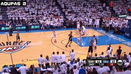 Kawhi Leonard postérise Steven Adams