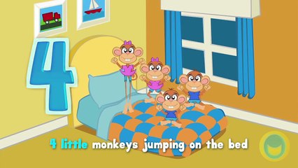 5 Little Monkeys Jumping On The Bed | Classic Nursery Rhyme Sing-along with Lyrics!
