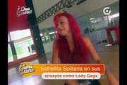 Estrellita Solitaria en sus ensayos de Lady Gaga.