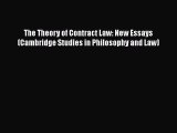 [Read book] The Theory of Contract Law: New Essays (Cambridge Studies in Philosophy and Law)