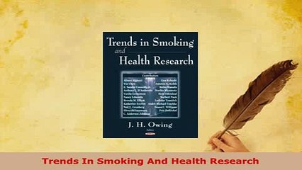 PDF  Trends In Smoking And Health Research PDF Book Free