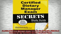 READ book  Certified Dietary Manager Exam Secrets Study Guide CDM Test Review for the Certified Full EBook