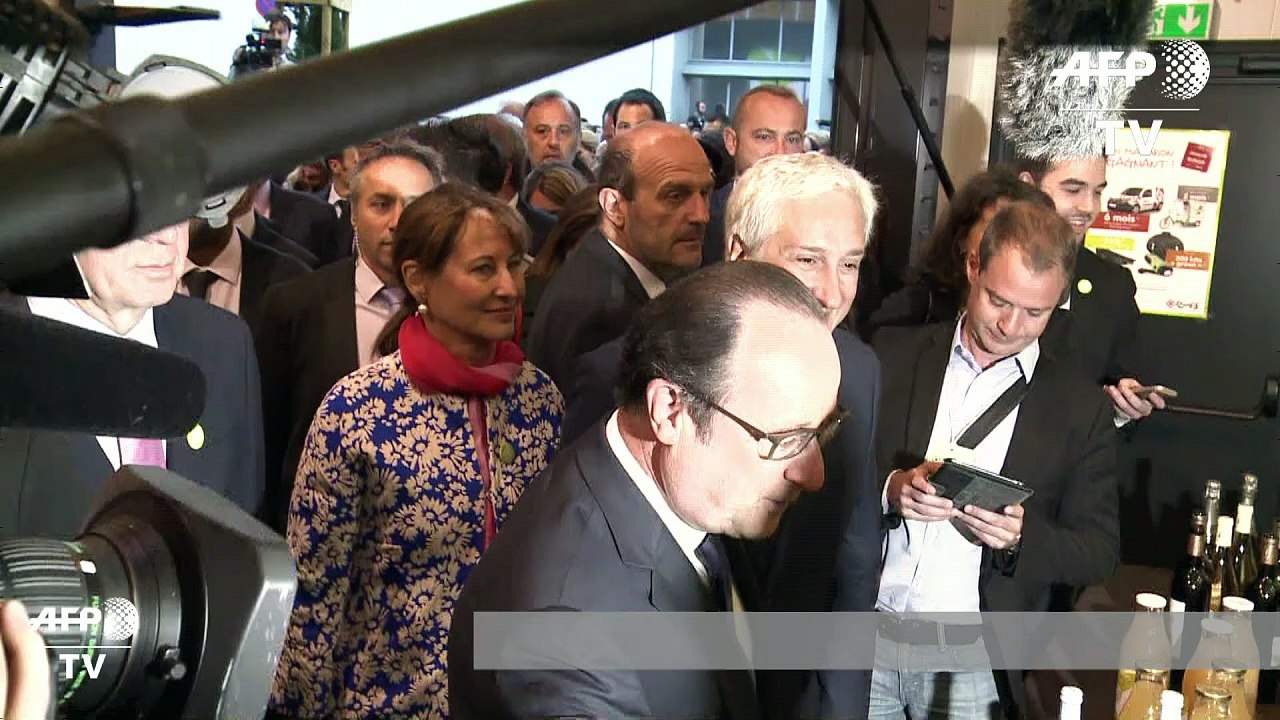 François Hollande inaugure la halle bio de Rungis