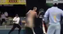 Naked fan come on the ground during cricket match