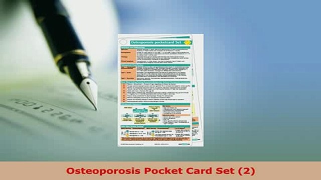 PDF Osteoporosis Pocket Card Set 2 Free Books