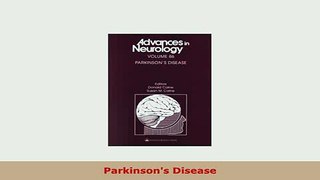PDF  Parkinsons Disease Free Books