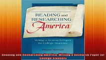 READ book  Reading and Researching America Writing a Research Paper for College Students Full Free