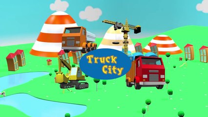Camión cisterna construcción piscina y tobogán gigante | Ciudad de Camiones Juegos de construcción