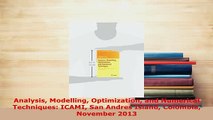 PDF  Analysis Modelling Optimization and Numerical Techniques ICAMI San Andres Island Colombia Read Online