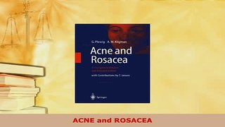 Download  ACNE and ROSACEA Free Books