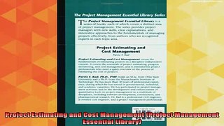 best book  Project Estimating and Cost Management Project Management Essential Library
