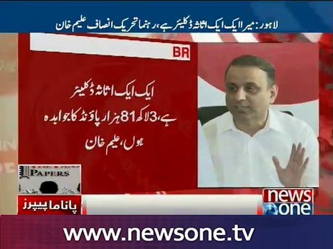 Not named in Panama leaks, all assets declared before FBR: Aleem Khan