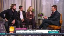 Jennifer Lawrence, Josh Hutcherson & Liam Hemsworth on Good Morning Britain