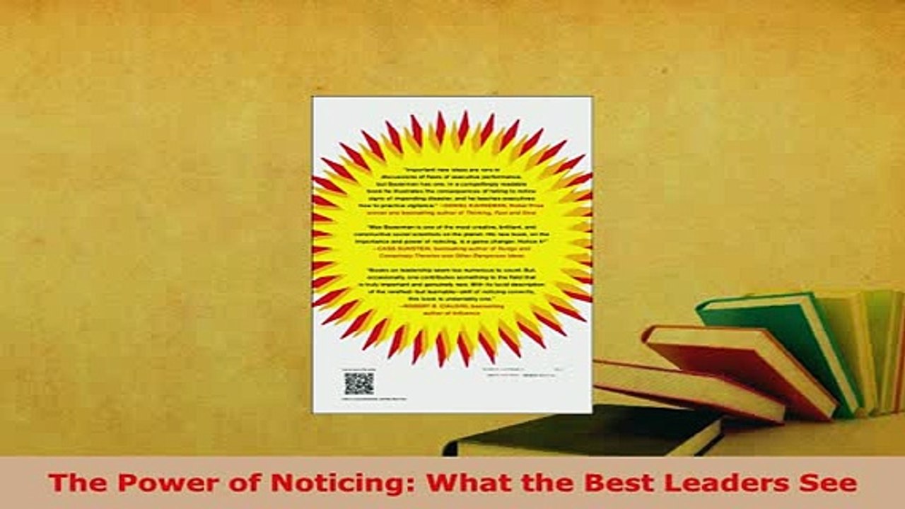 PDF  The Power of Noticing What the Best Leaders See  EBook