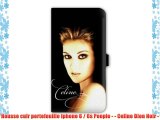 Housse cuir portefeuille Iphone 6 / 6s People - - Celine Dion Noir -