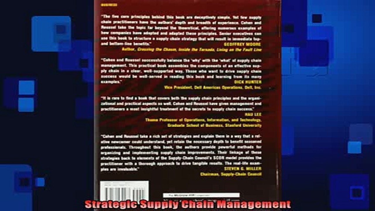 FREE EBOOK ONLINE  Strategic Supply Chain Management Full Free