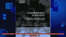 READ book  Cooperative Strategy Economic Business and Organizational Issues Online Free